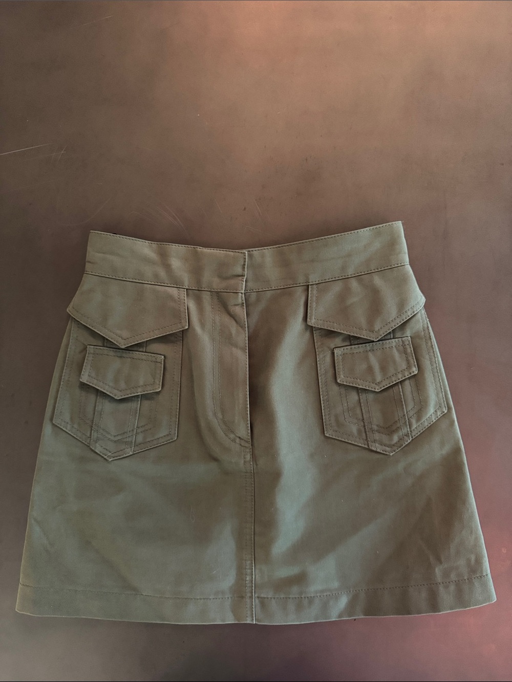 Valentino Olive Green Mini Skirt